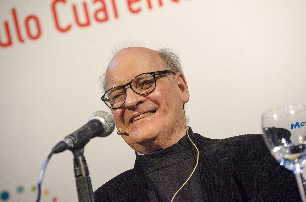 Quino, creador de Mafalda, en la Feria Internacional del Libro de Buenos Aires de 2014